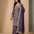 Light purple designer chinon sequins embroidered work readymade suit