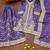Light purple designer chinon sequins embroidered work readymade suit