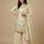 Cream designer natural crepe sequins embroidered work readymade suit