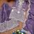 Purple designer chinon sequins embroidered work readymade suit