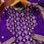 Purple designer chinon sequins embroidered work readymade suit