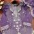Purple designer chinon sequins embroidered work readymade suit