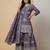 Light purple designer chinon sequins embroidered work readymade suit