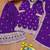 Purple designer chinon sequins embroidered work readymade suit
