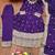 Purple designer chinon sequins embroidered work readymade suit