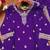 Purple designer chinon sequins embroidered work readymade suit