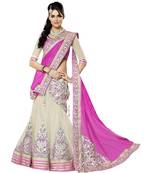 gulabi pure georgette embroidered lehenga-choli