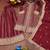 Maroon designer chinon sequins embroidered work readymade suit