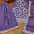 Purple designer chinon sequins embroidered work readymade suit
