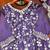 Purple designer chinon sequins embroidered work readymade suit