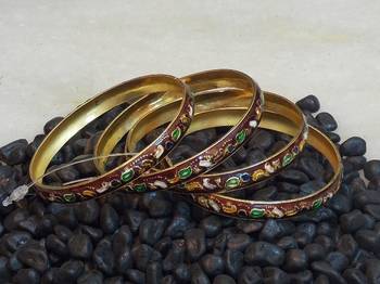 Classic beautiful ethnic multicolored meenakari bangles 2