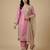 Pink designer pure jimmy choo silk sequins embroidered work readymade suit