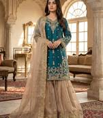 Rama designer heavy gmy silk sequins embroidered work readymade suit