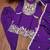 Purple designer chinon sequins embroidered work readymade suit