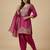 Rani pink designer chinon sequins embroidered work readymade suit