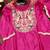 Rani pink designer chinon sequins embroidered work readymade suit