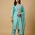 Sky blue designer chinon sequins embroidered work readymade suit