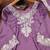 Lavender designer natural crepe sequins embroidered work readymade suit