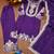 Purple designer chinon sequins embroidered work readymade suit