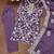Purple designer chinon sequins embroidered work readymade suit