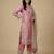 Pink designer pure jimmy choo silk sequins embroidered work readymade suit