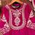 Pink designer chinon sequins embroidered work readymade suit