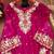 Rani pink designer pure jimmy choo silk sequins embroidered work readymade suit