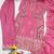 Pink designer chinon sequins embroidered work readymade suit