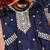 Navy blue designer chinon sequins embroidered work readymade suit
