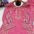 Pink designer chinon sequins embroidered work readymade suit