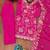 Pink designer chinon sequins embroidered work readymade suit