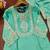 Sky blue designer chinon sequins embroidered work readymade suit