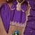 Purple designer chinon sequins embroidered work readymade suit