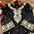 Black designer pure jimmy choo silk sequins embroidered work readymade suit