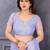 Light lavender soft twill net embroidered border saree with matching blouse piece