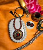 Terracotta handmade jewelry buddha pendant