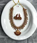 jewellery handmade temple gold set with earrings