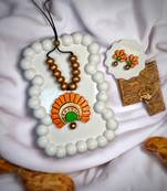 online terracotta modern boho jewelry set necklace and earring