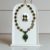 terracotta jewelry ethnic green gemstone necklace and earring set