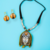 terracotta traditional clay owl good luck charm necklace set