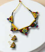 radiant yellow ethnic jewelry set