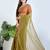 Green plain tissue unstitched blouse piece elegant traditional saree
