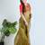 Green plain tissue unstitched blouse piece elegant traditional saree