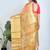 Gold plain tissue unstitched blouse piece elegant traditional saree
