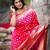 Pink woven silk unstitched blouse piece elegant traditional saree