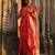 Red woven silk unstitched blouse piece elegant traditional saree