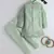 Boys pista green sequined sherwani & trouser set with necklace