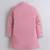 Boys baby pink sequined sherwani & trouser set with necklace