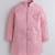 Boys baby pink sequined sherwani & trouser set with necklace