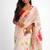 White holi printed khadi unstitched blouse piece elegant traditional saree